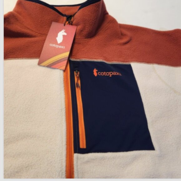 Cotopaxi Abrazo Half-Zip Cream, Spice, Navy Fleece Pullover Jacket - Picture 6 of 11